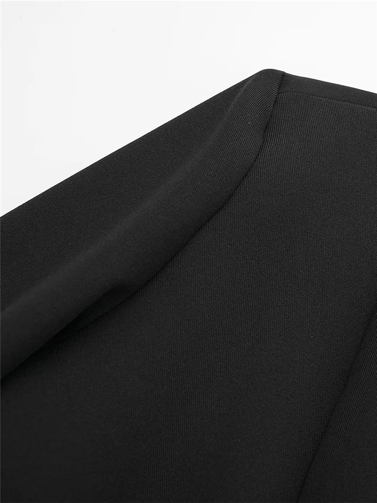 Women's Jackets TRAF Feather Black Blazer Women Button Elegant Womens Jackets Fashion Woman Blazer Casual Long Sleeve Women's Winter Coats 2