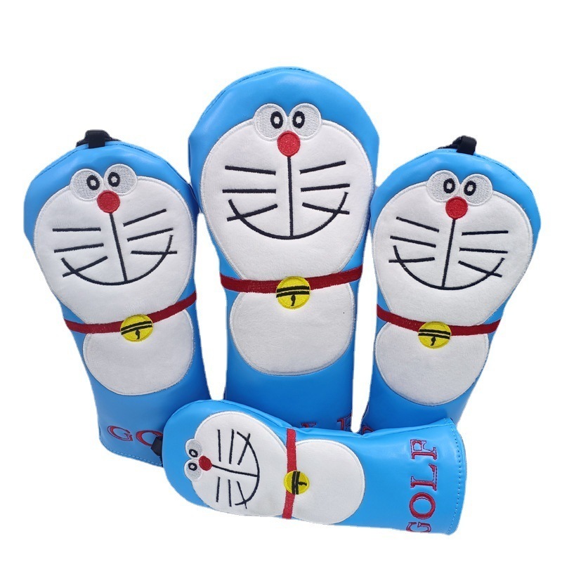 Other Golf Products Golf Wood Headcover Cartoon Patter For Driver Fairway Hybrid Putter Waterproof Protector PU Leather Soft Durable Golf Covers 23082