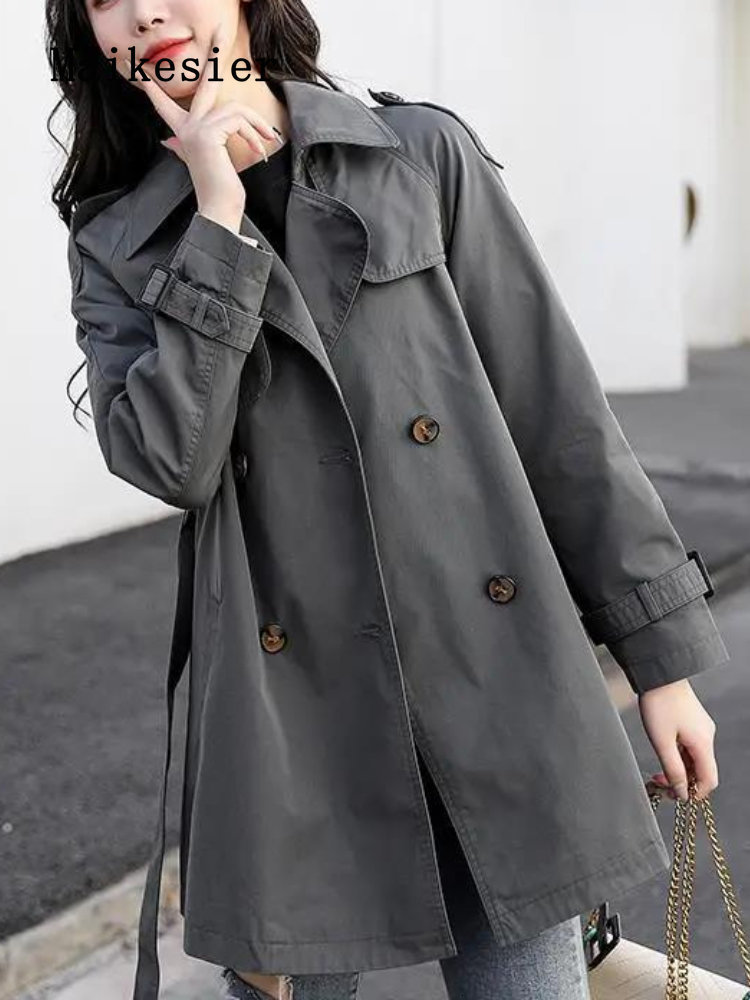 Women's Trench Coats Windbreaker Women's Versatile Spring Autumn Fashion Clothing Korean Jacket Trench Coat for Women Oversize Women Coat 23
