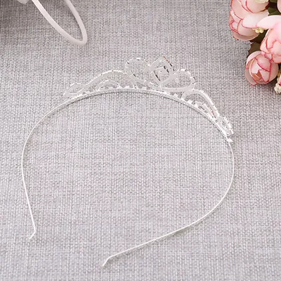 Headpieces Crystals Wedding Crowns Sparkle Beaded Bridal Crystal Veil Tiara Crown Headband Accessories Party ZZ