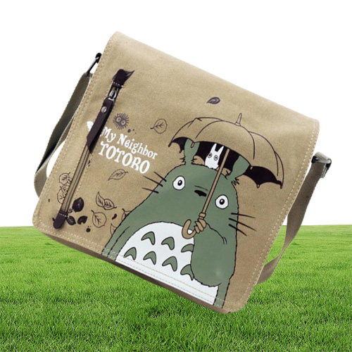Fashion Totoro Bag Men Messenger Bags Canvas Shoulder Bag Lovely Cartoon Anime Neighbor Male Crossbody School Letter Bag 1461537