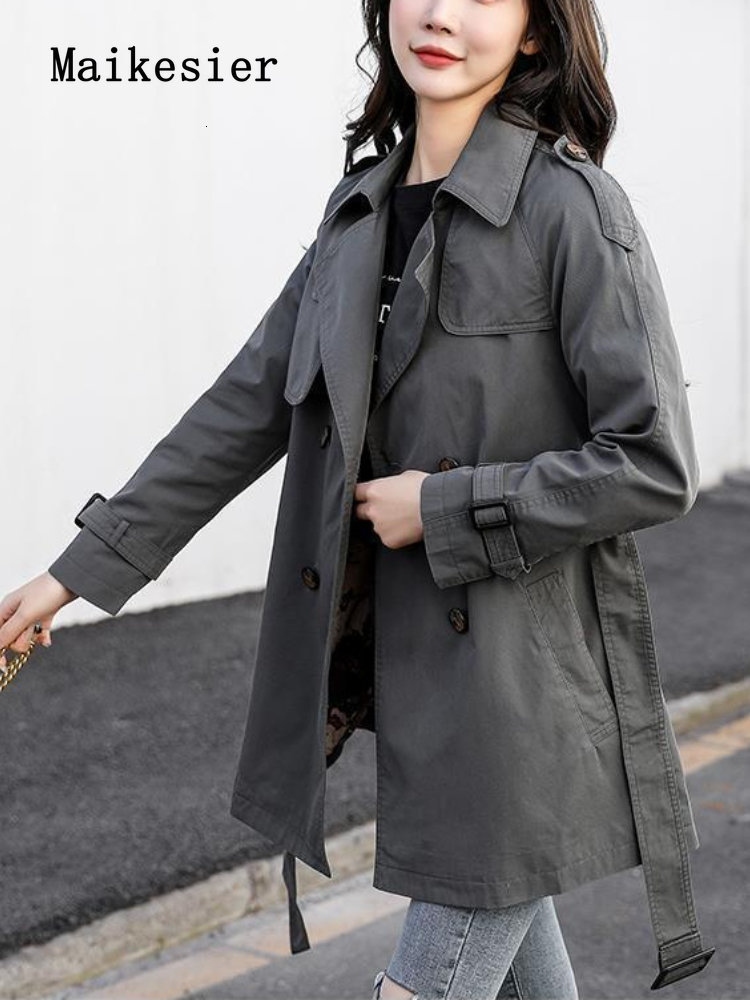 Women's Trench Coats Windbreaker Women's Versatile Spring Autumn Fashion Clothing Korean Jacket Trench Coat for Women Oversize Women Coat 23