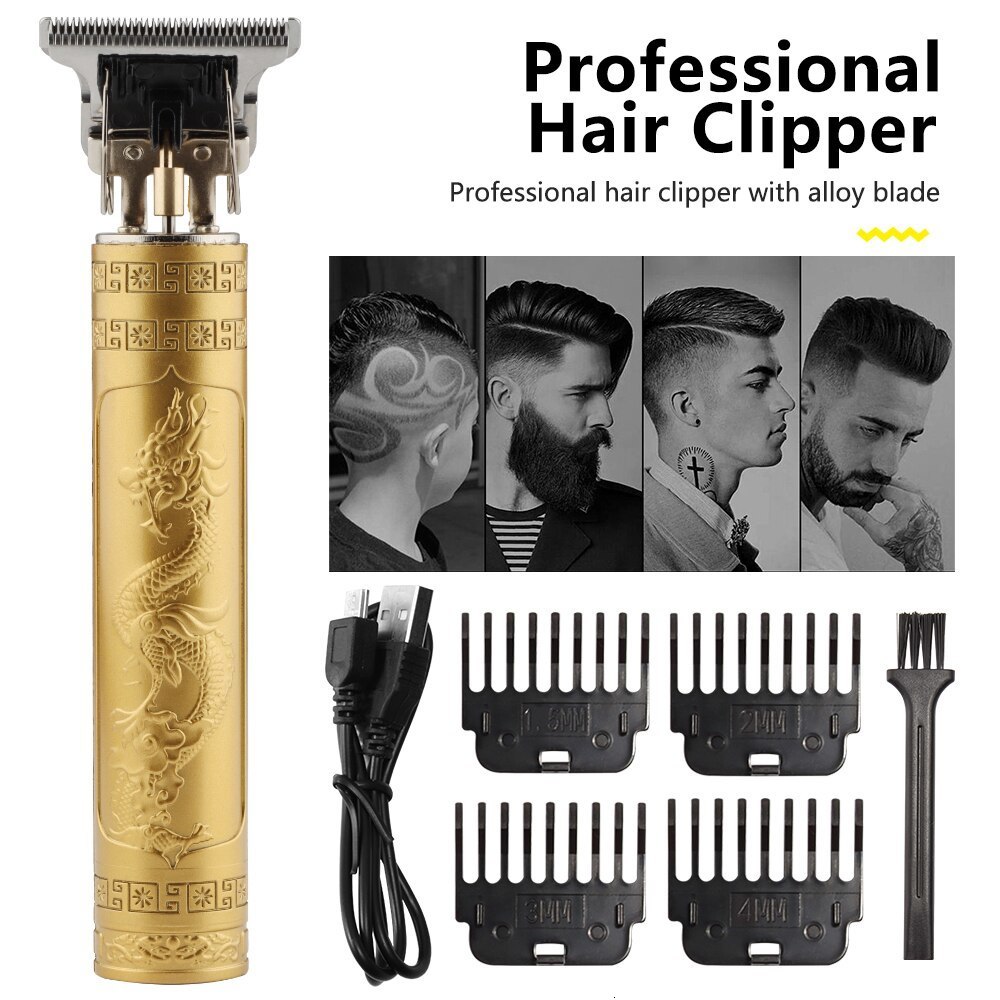 Electric Shavers Hair Clipper Electric Clippers Electric Men Retro T9 Style Buddha Head Carving Oil Head Trimmer 230824