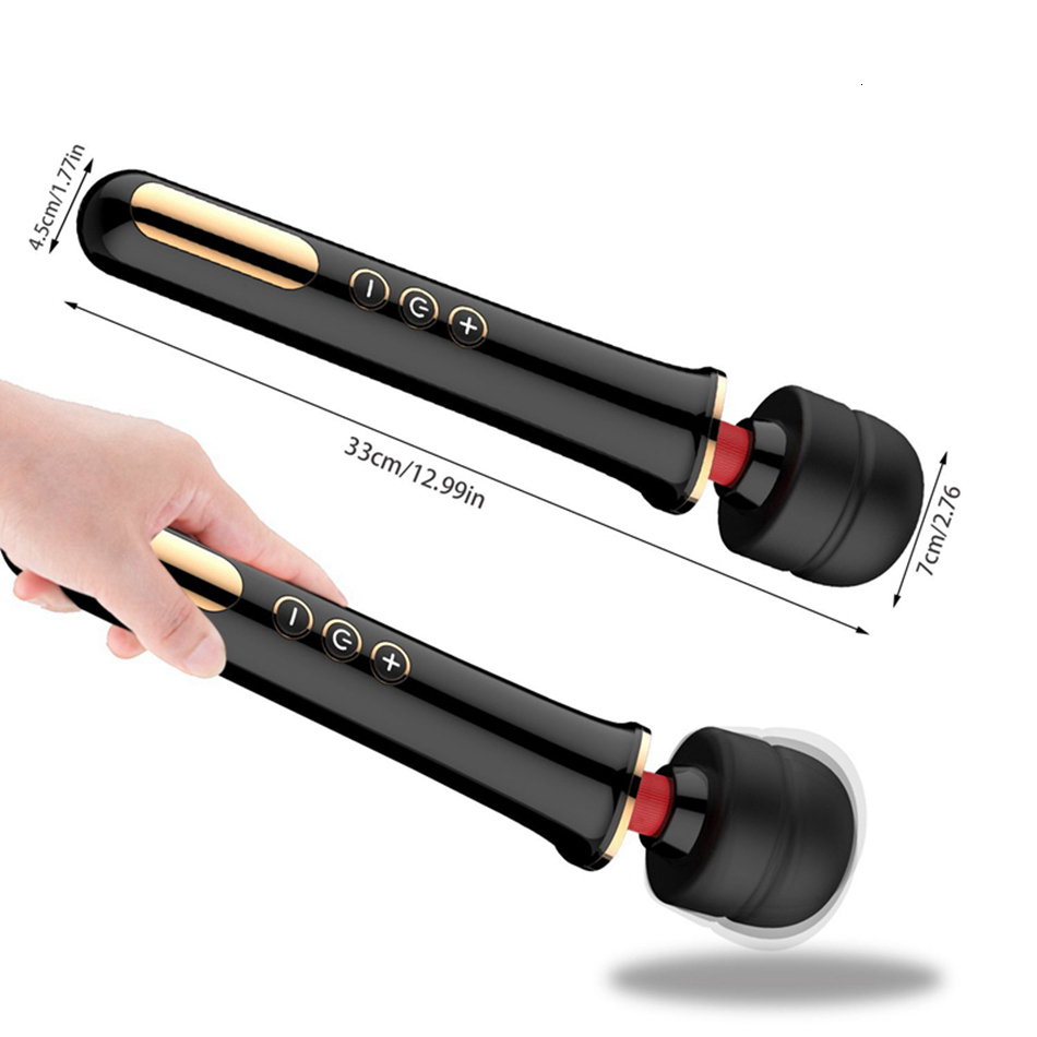 Vibrators Powerful Clit Vibrator For Woman Huge AV Magic Wand Personal Body Massage Clitoral Stimulator Big Head Vibrator Erotic Sex Toys 230825 - view 4