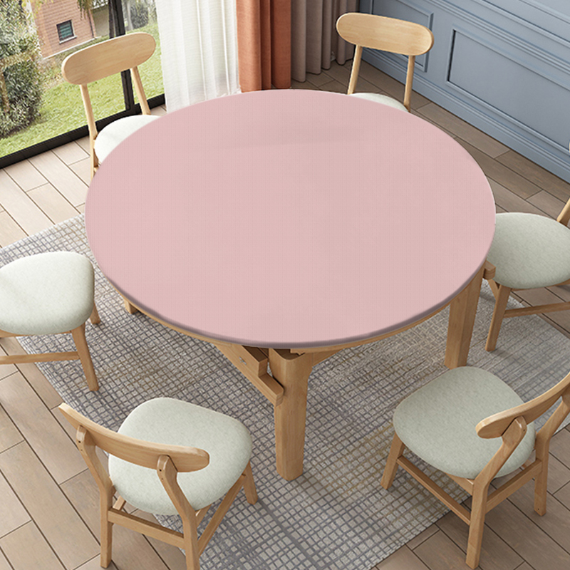 Table Cloth Solid Color Round Tablecloth Waterproof Elastic Fitted Table Covers for Indoor and Outdoor Kitchen Table Decor Home Decoration 230824