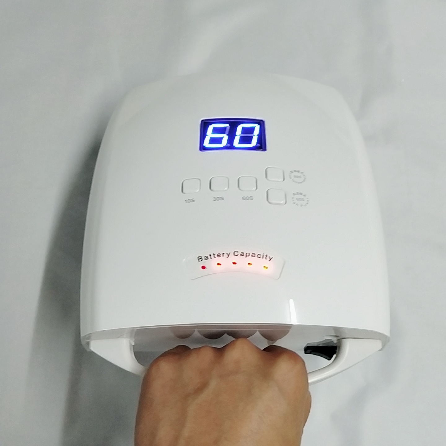 Nail Dryers Rechargeable Nail Lamp with Handle Wireless Gel Polish Dryer Red Light Nail Cure Machine Pedicure Lamp Cordless Nail UV LED Lamp 230824