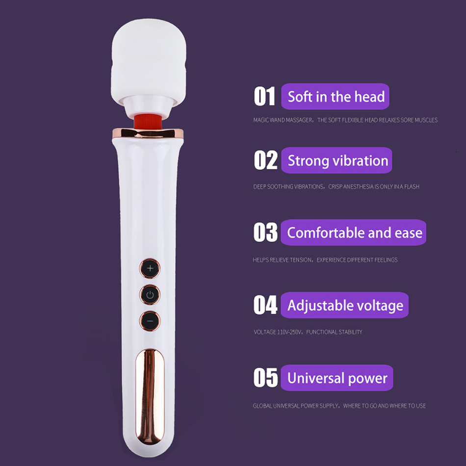 Vibrators Powerful Clit Vibrator For Woman Huge AV Magic Wand Personal Body Massage Clitoral Stimulator Big Head Vibrator Erotic Sex Toys 230825 - view 3