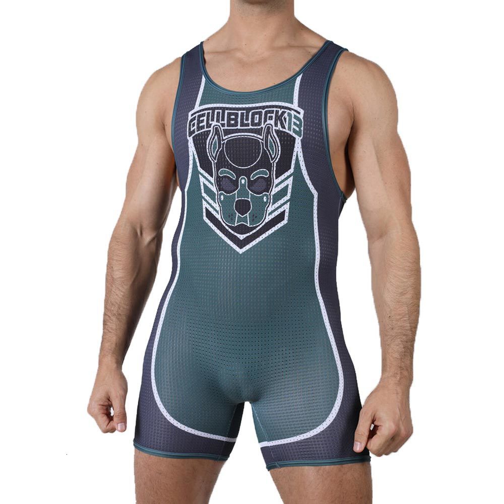Outdoor T-Shirts Wrestling Singlets Suit Professional Coverall Training Competition Freestyle Wrestling Suit High Elastic Men's Sleeveless Outfit