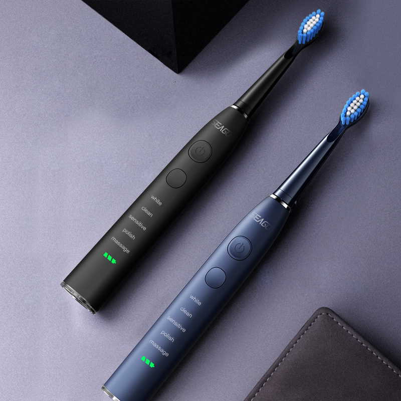 Toothbrush Seago Electric Sonic Toothbrush USB Rechargeable Adult 360 Days Long Battery Life with 4 Replacement Heads Gift SG-575 230824