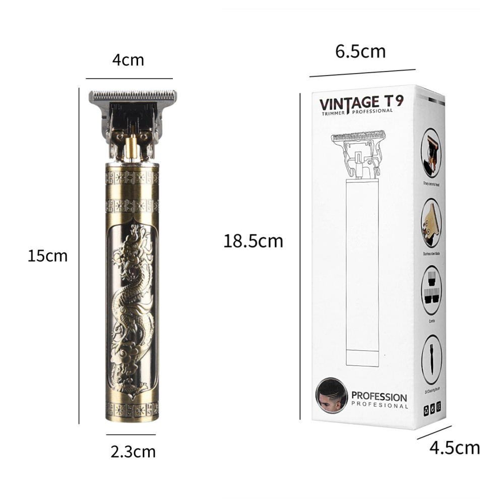 Razors Blades Men's Barber Retro T9 Hair Trimmer Professional Razor Trimmer Kemei Heyar Cut Machine Wireless Hair Clipper Beard Man Shaving 23082 - view 6