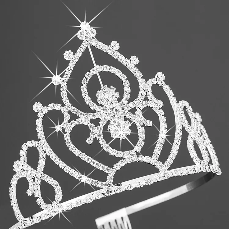 Bridal Tiaras With Rhinestones Wedding Jewelry Girls Headpieces Birthday Party Performance Pageant Crystal Crowns Wedding Accessor ZZ