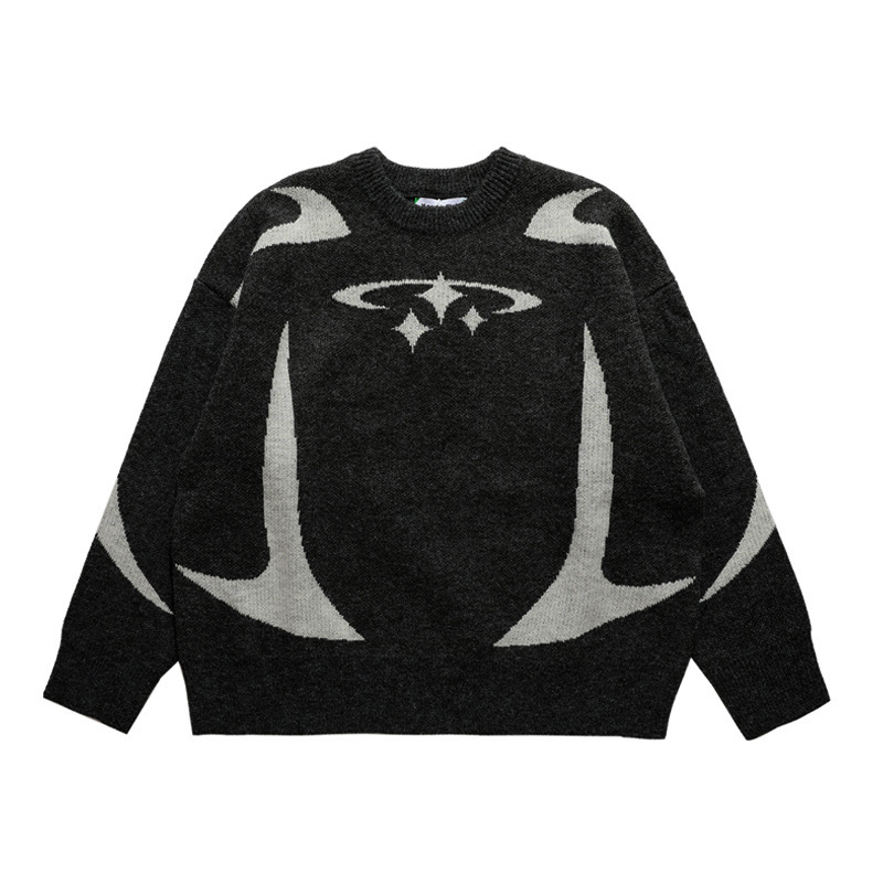 Men's Sweaters Men's Vintage Knitwear Y2K O Neck Sweaters Winter Harajuku Oversized Women Pullovers Sweater Casual Streetwear Couple clothin