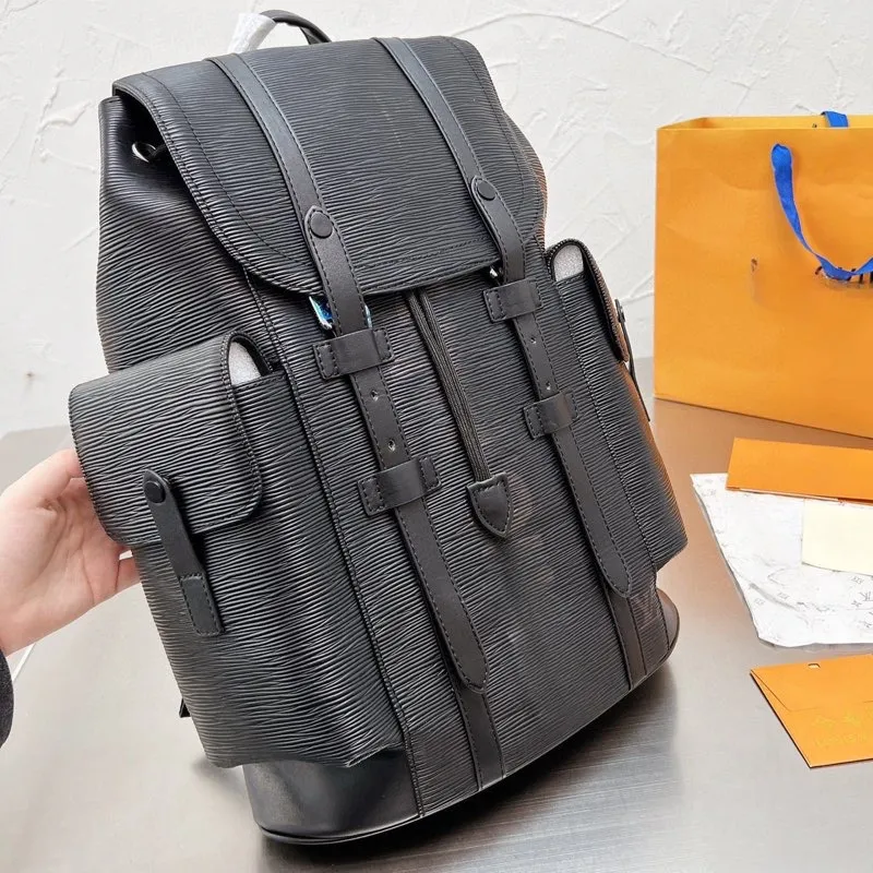 Designer bag women fashion designer backpack Men travel backpack classic printed canvas match leather gold chain shoulder strap clamshell school bag backpack