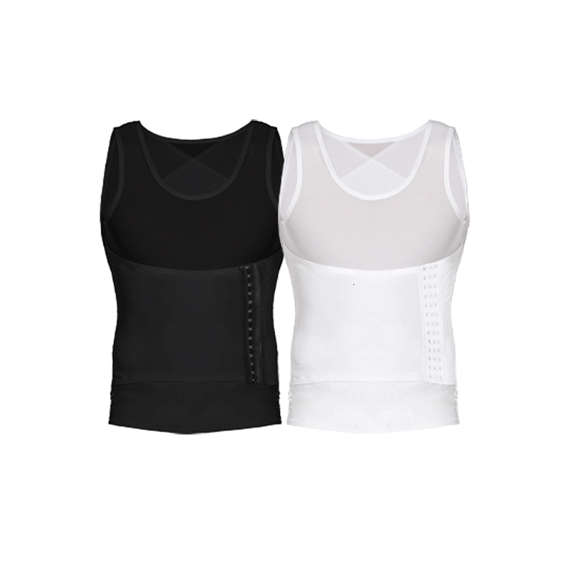 Waist Tummy Shaper Male Waist Trainer Vest Tummy Tuck Belt Weight Loss Corset Slimming Tank Tops Belly Reducer Stomach Girdle Body Shaper For Men 2308