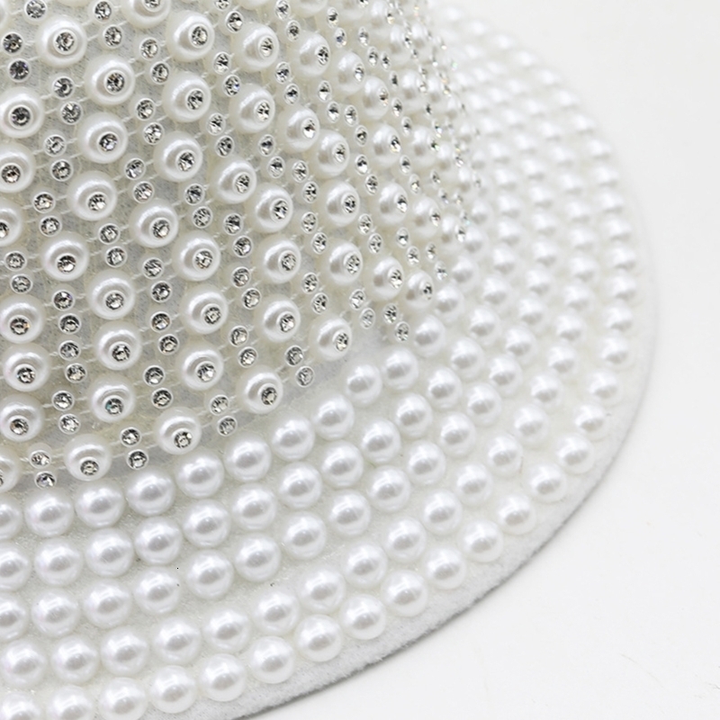 Wide Brim Hats Bucket Hats Full Diamond/Sequins Eye-catching Fedoras Bucket Hat Bling Panama Spring Summer Men Wide Brim Felt Stage Hat 230824