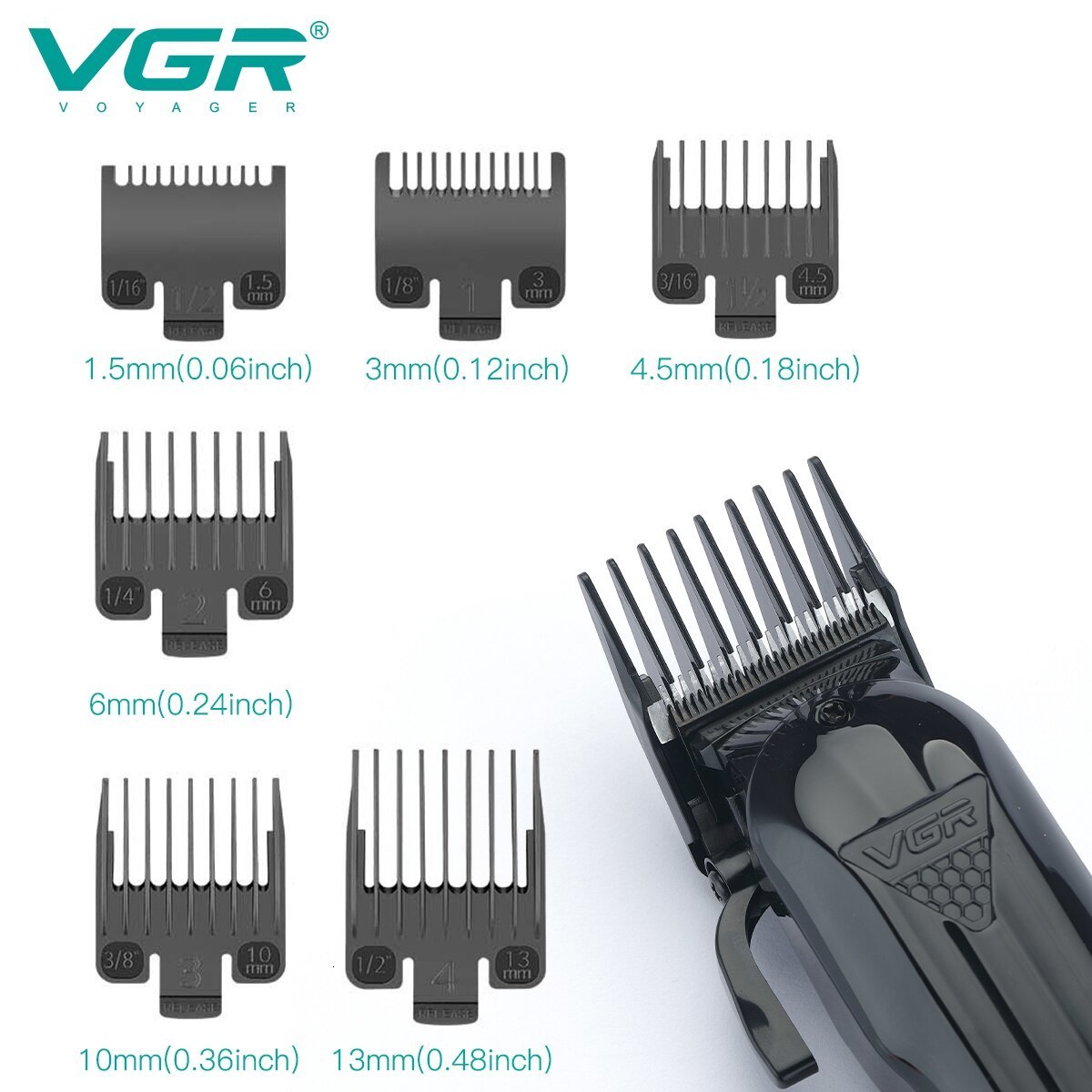 Electric Shavers VGR Hair Clipper Professional Hair Cutting Machine Hair Trimmer Adjustable Cordless Rechargeable V 282 230824