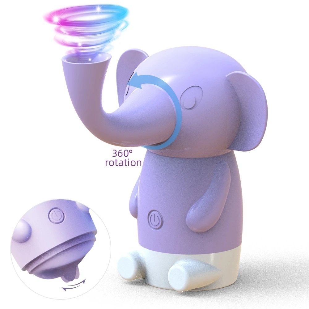 Vibrators Elephant Vibrator Sucker Rotating Tongue Licking Dildo Nipple Massager Female Masturbator Erotic Sex Toys for Couple 230824