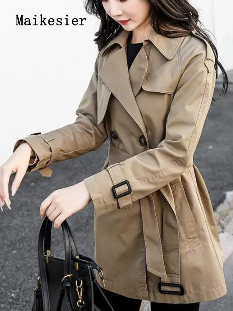 Women's Trench Coats Windbreaker Women's Versatile Spring Autumn Fashion Clothing Korean Jacket Trench Coat for Women Oversize Women Coat 23