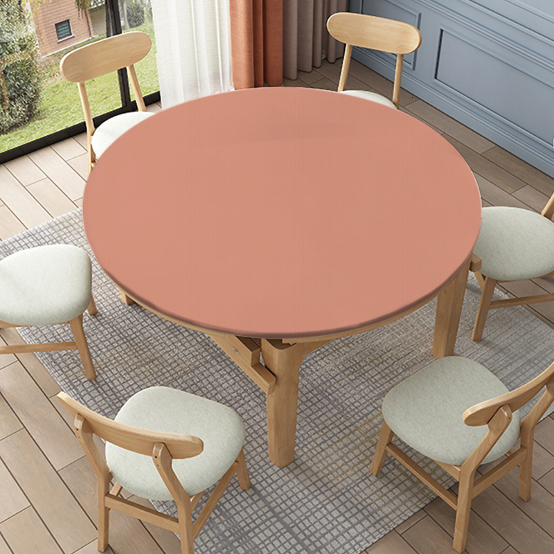 Table Cloth Solid Color Round Tablecloth Waterproof Elastic Fitted Table Covers for Indoor and Outdoor Kitchen Table Decor Home Decoration 230824
