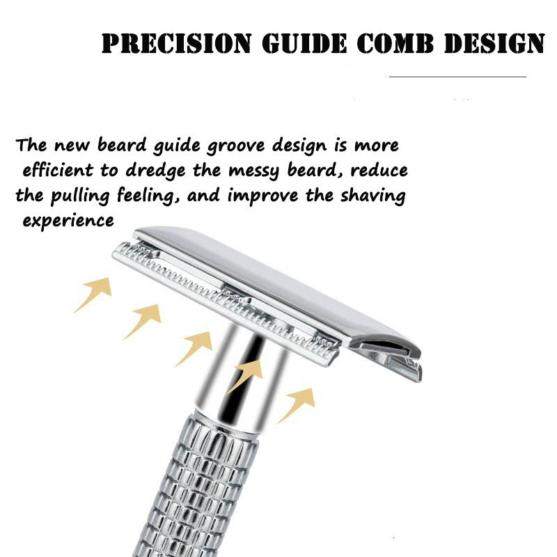 Electric Shavers Adjustable Safety Razor Double Edge Stainless Steel Classic Mens Shaving Mild to Aggressive Hair Removal Shaver Razor Shave Man 23082
