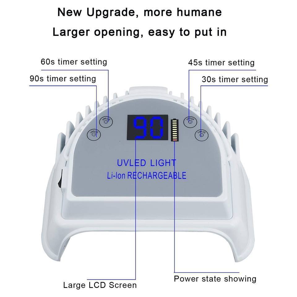 Nail Dryers Stainless Steel Uv Led Nail Lamp 64W Led Lamp For Nails Durable Led Dryer For Nail Polish Professional Manicure Machine 230824