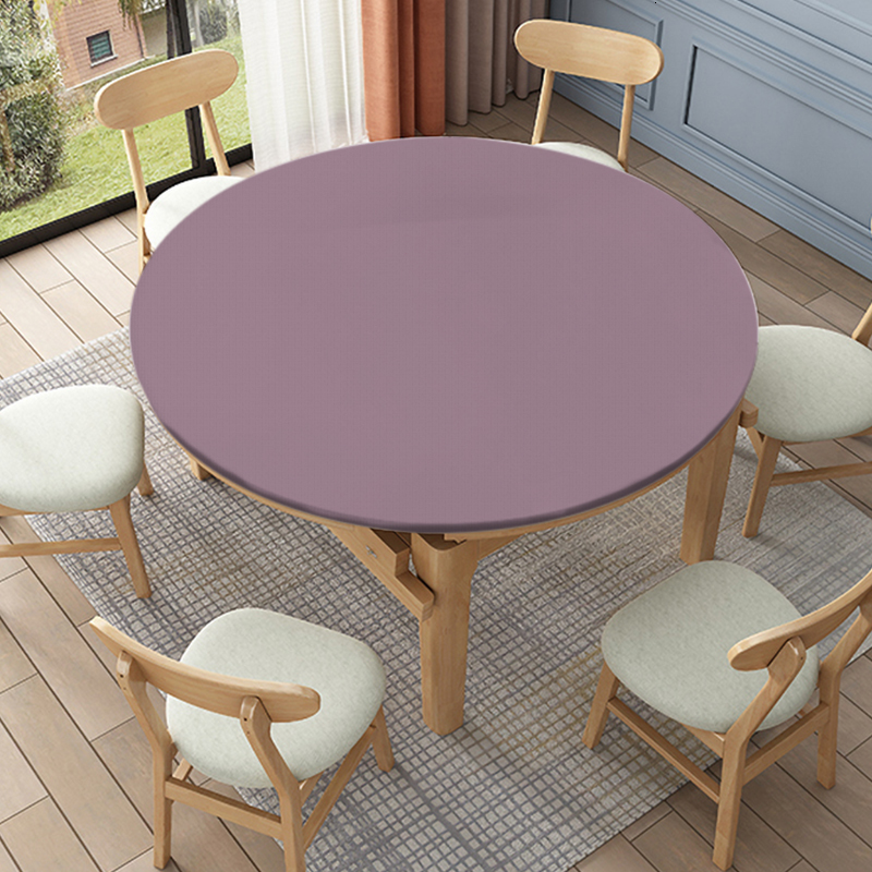 Table Cloth Solid Color Round Tablecloth Waterproof Elastic Fitted Table Covers for Indoor and Outdoor Kitchen Table Decor Home Decoration 230824