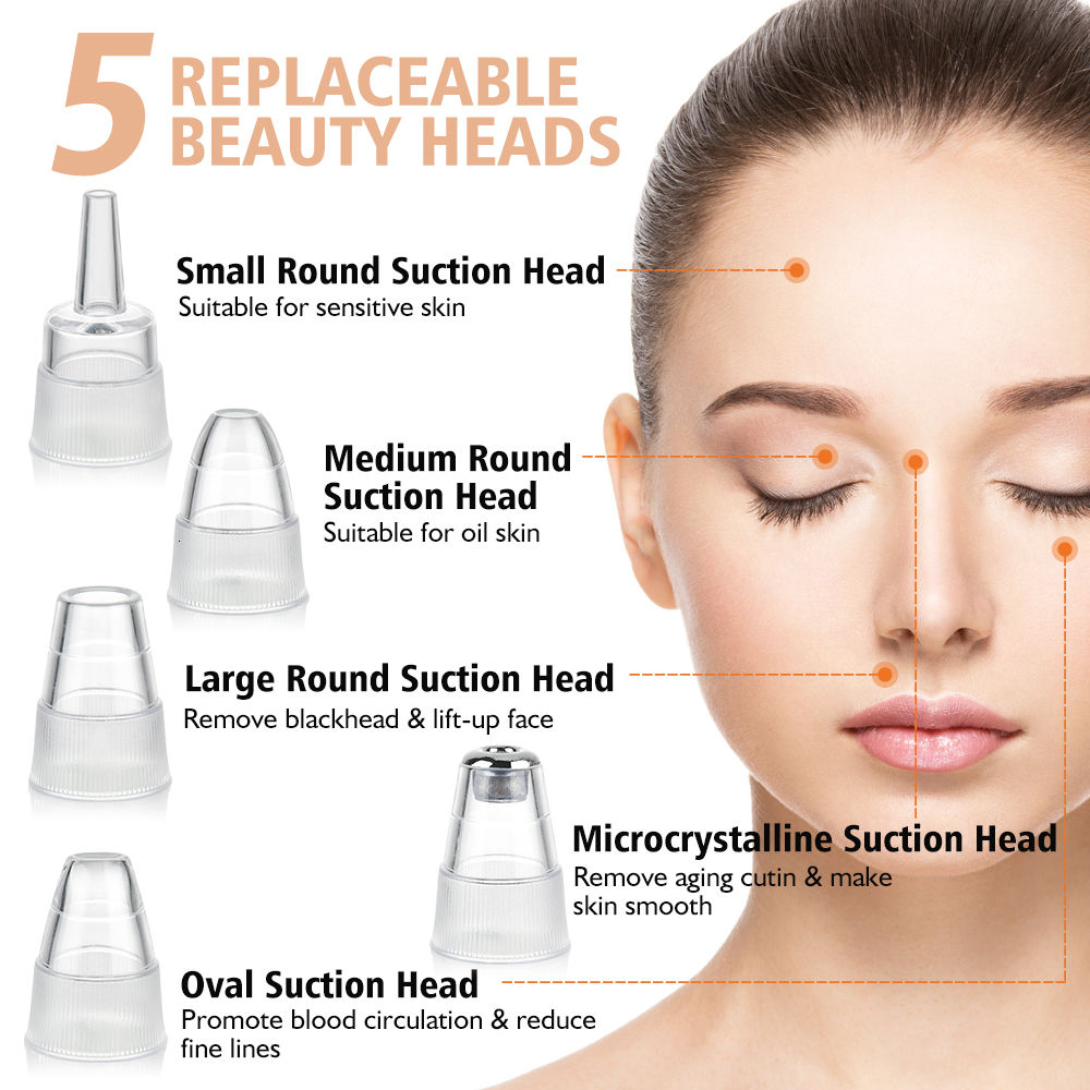 Cleaning Tools Accessories Blackhead Remover Vacuum Pore Cleaner Cleaning Black Dots Suction Exfoliating Beauty Acne Pimple Remover Tool Skin Care 230