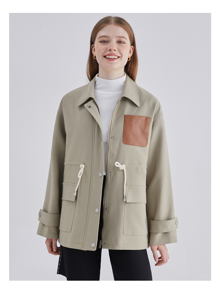 Women's Jackets Women Vintage Patchwork Short Jacket Trendy Turndown Collar PU Pocket Loose Casual Single Breasted Trend Thin Coat Autumn 230824