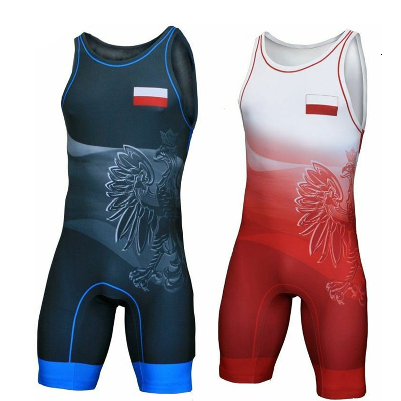 Outdoor T-Shirts Poland Flag Wrestling Singlet Bodysuit Leotard Outfit Underwear GYM Sleeveless Triathlon PowerLifting Clothing Swimming Running 23082