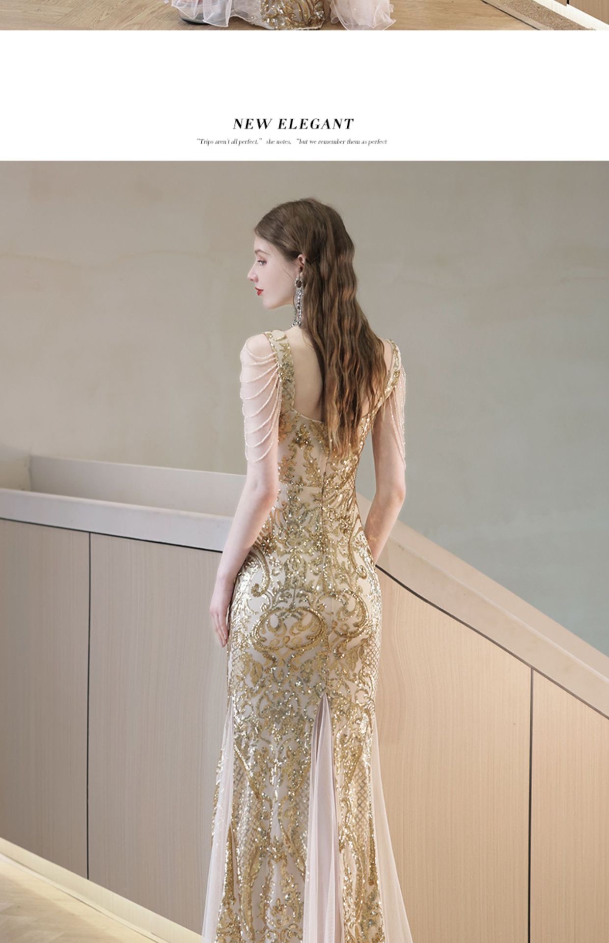 Newest Shiny Mother Of Bride Dresses Sweatheart Neck Lace Gold Sequined Beaded Chiffon Floor Length Plus Size Sexy Evening Party Tail Wedding Gowns 40