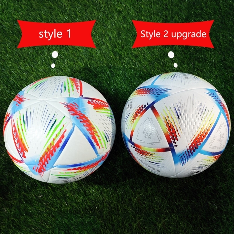 Balls High Quality Soccer Ball Official Size 5 PU Material Seamless Wear Resistant Match Training Football Futbol Voetbal Bola 230825