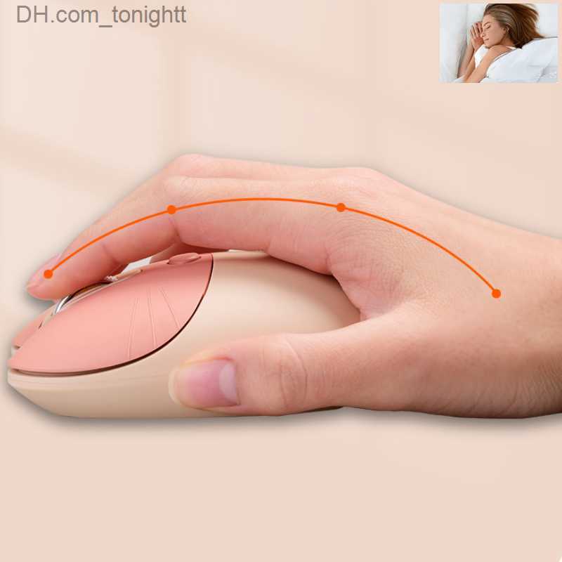 Cute Cartoon Wireless 2.4G Bluetooth Dual Mode Mouse Mobile Tablet Wireless Small Mouse Laptop Accessories Computer Office Mice Q230825
