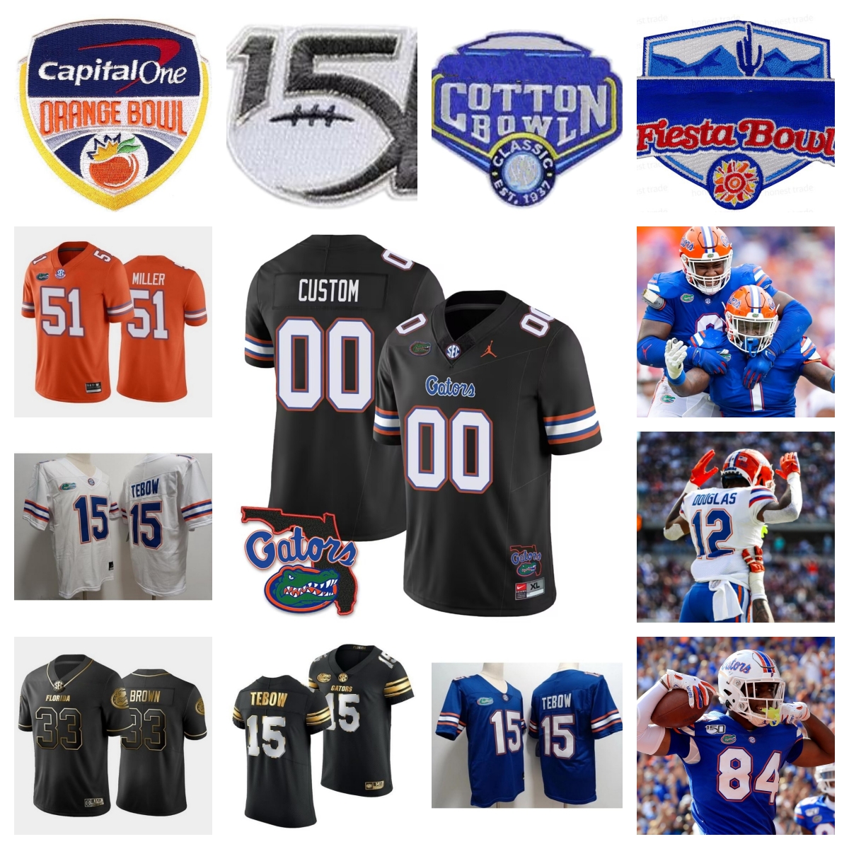 Florida Gators Football Stitched Jersey Various Players and Numbers Available
