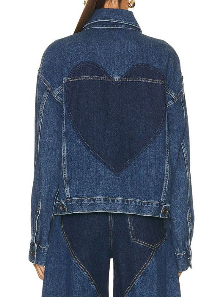 Women's Jackets Streetwear Hollow Out Denim Jacket for Women Casual Long Sleeve Criss Cross Lapel Coats Summer INS Fashion Y2K Vintage Tops 23082