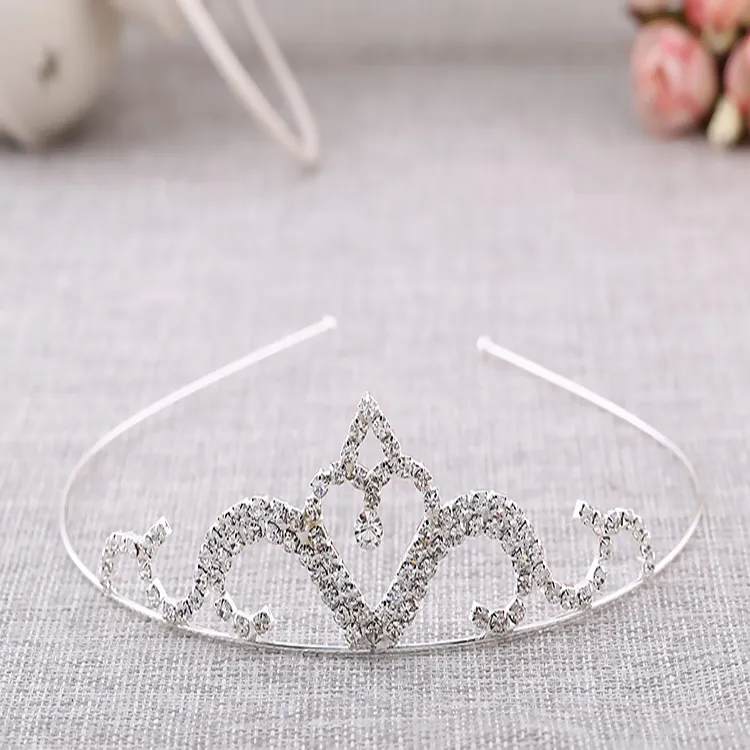 Headpieces Crystals Wedding Crowns Sparkle Beaded Bridal Crystal Veil Tiara Crown Headband Accessories Party ZZ
