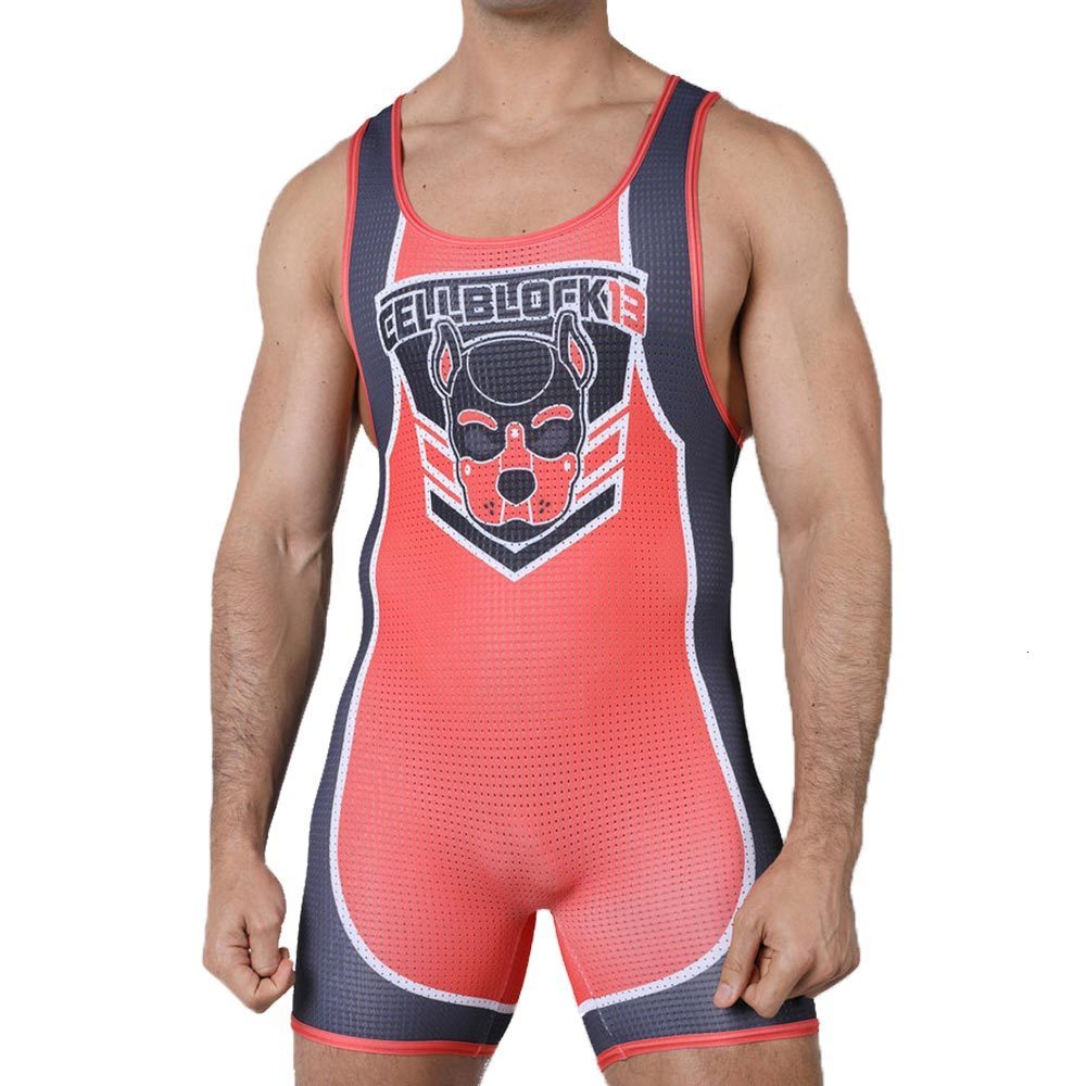 Outdoor T-Shirts Wrestling Singlets Suit Professional Coverall Training Competition Freestyle Wrestling Suit High Elastic Men's Sleeveless Outfit
