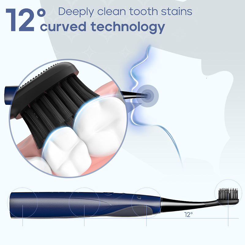 Toothbrush Seago Sonic Electric Toothbrush Two-engines Magnetic Core Oral Care Smart Adult Timer Brush Waterproof Brushes SG540 230824
