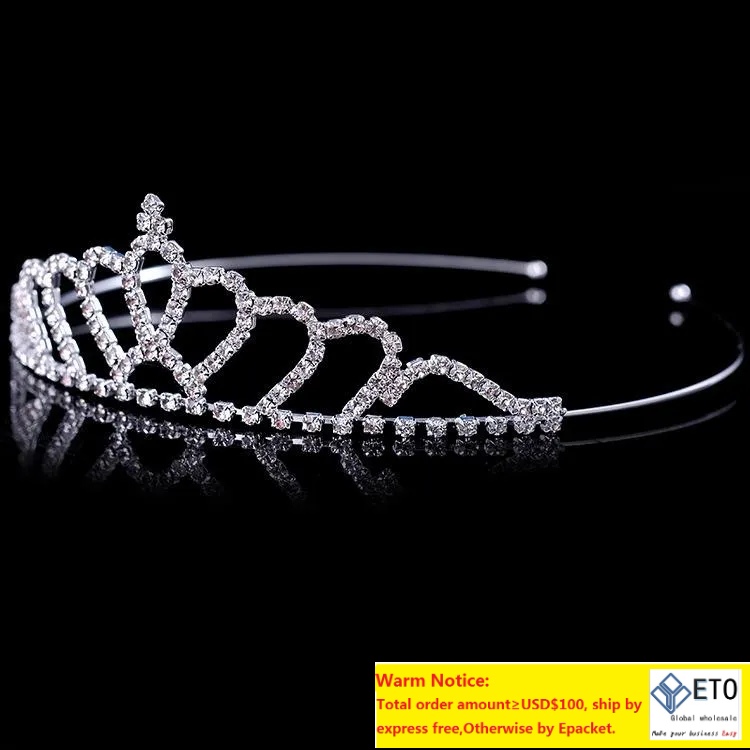Beautiful Shiny Crystal Bridal Tiara Party Pageant Silver Plated Crown Headband Cheap Wedding Tiaras Accessories ZZ