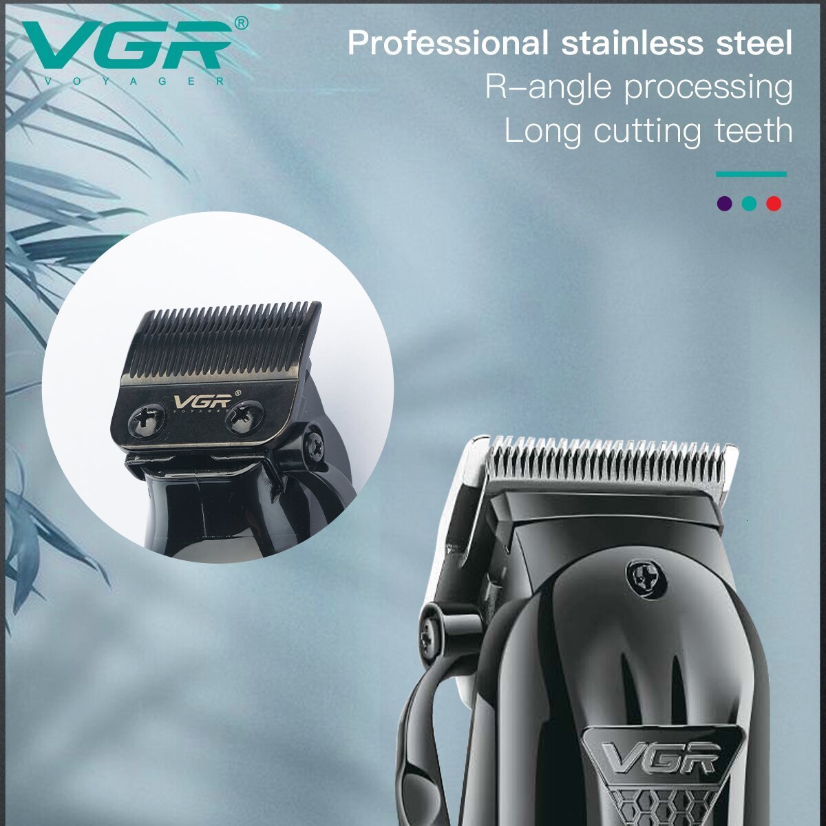 Electric Shavers VGR Hair Clipper Professional Hair Cutting Machine Hair Trimmer Adjustable Cordless Rechargeable V 282 230824