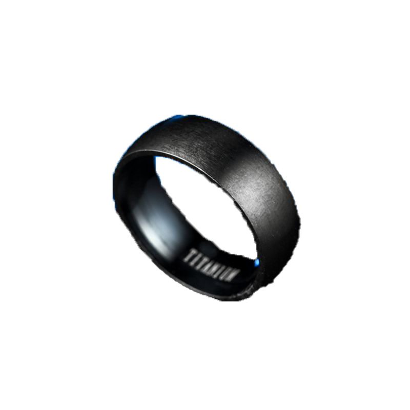 Fashion Black Titanium Ring Men Matte Finished Classic Engagement Anel Jewelry Rings For Male Party Wedding Bands