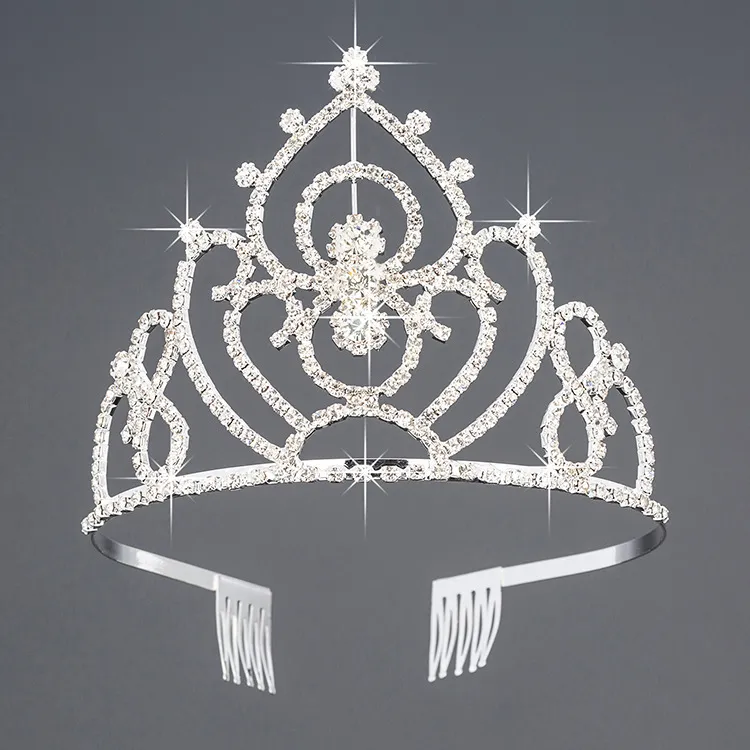 Bridal Tiaras With Rhinestones Wedding Jewelry Girls Headpieces Birthday Party Performance Pageant Crystal Crowns Wedding Accessor ZZ