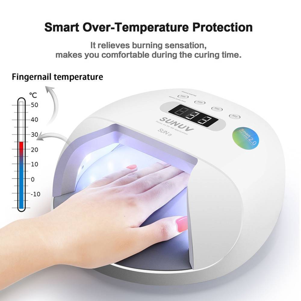 Nail Dryers Nail lamp SUNUV SUN7 UV LED Nail Lamp Dryer Fast Curing Nail Gel Professional Nail Dryers UV Gel Drying Tools Machine 230824