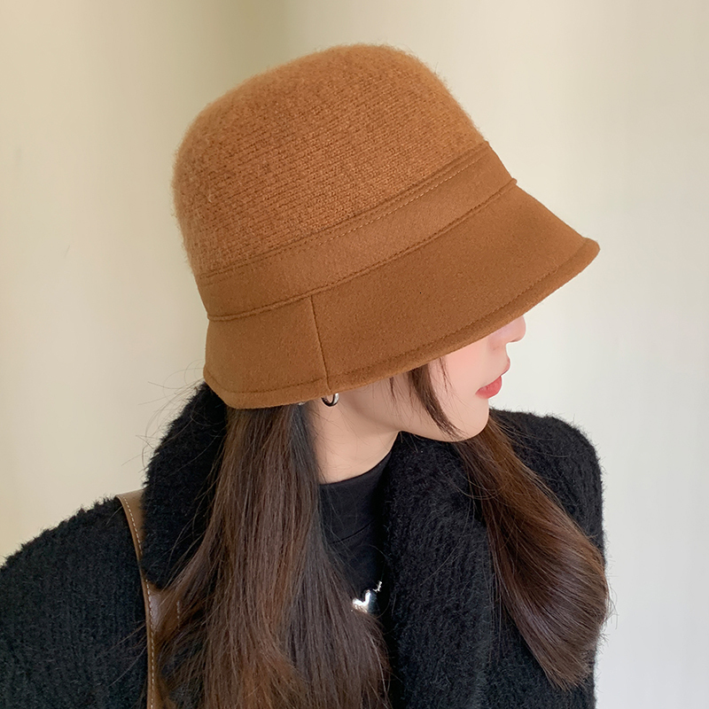 Wide Brim Hats Bucket Hats Winter Wool Blend Bucket Hats For Womens Panamas Foldable Fashion Bow Knitted Fisherman's Hat Outdoor Trave Giftl 2308