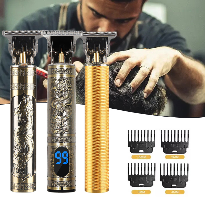 Razors Blades Men's Barber Retro T9 Hair Trimmer Professional Razor Trimmer Kemei Heyar Cut Machine Wireless Hair Clipper Beard Man Shaving 23082