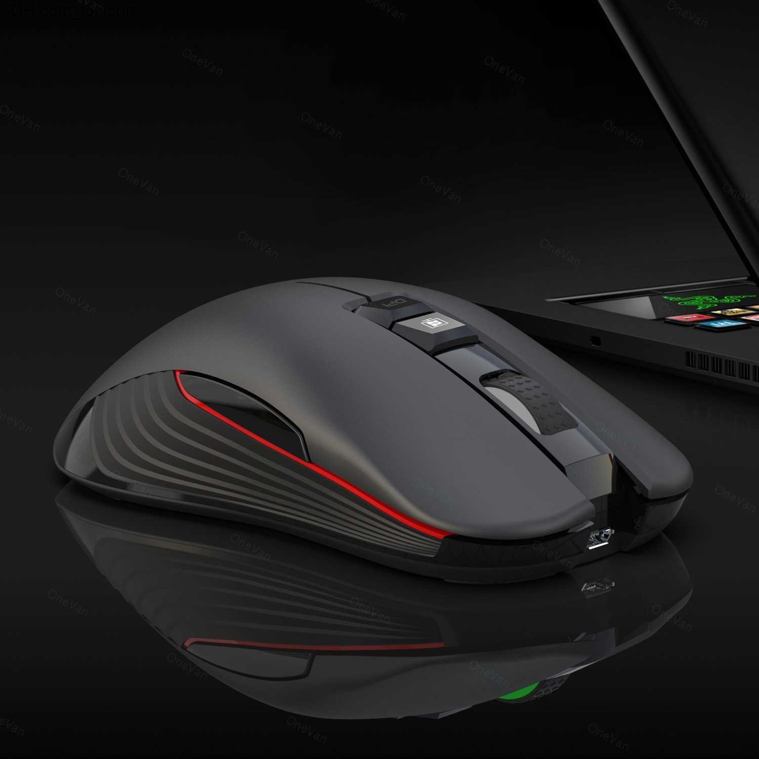 New T30 Rechargeable Wireless Mouse Game Mouse 7D Mouse Can Turn off Light Adjustable Colorful Luminous 3600dpi Q230825