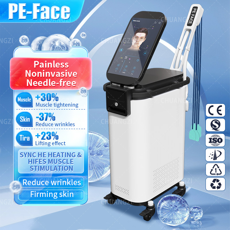 2023 Latest Emszero Trending PE Face RF Heat Energy Output And Strong Pulsed Magnetic Emslim Face Vline Face Lift Wrinkle Removal Machine