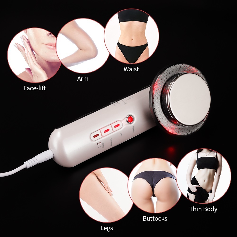 Face Massager Ultrasound Cavitation Body Slimming Massager EMS Micro Current Weight Loss Far Infrared Lifting Beauty Device 230824