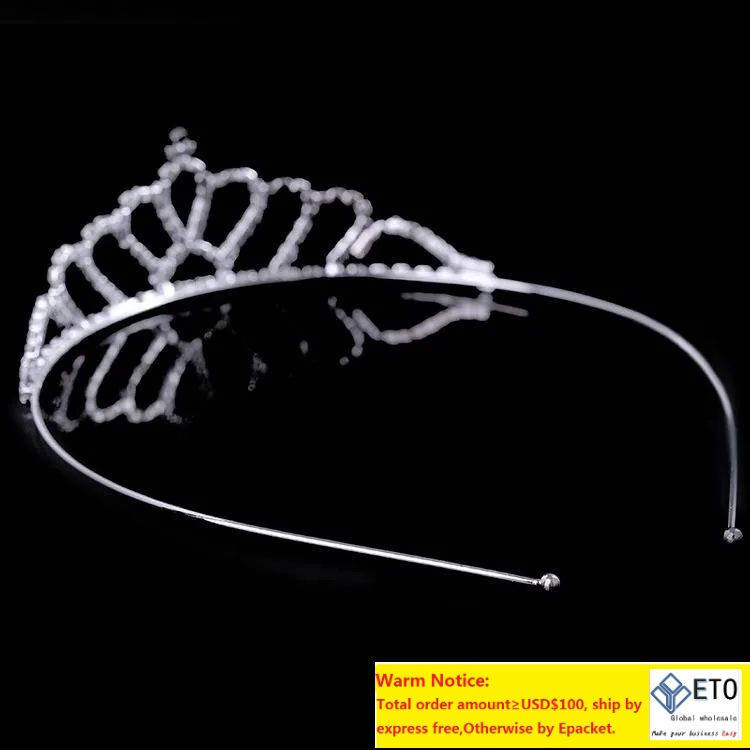 Beautiful Shiny Crystal Bridal Tiara Party Pageant Silver Plated Crown Headband Cheap Wedding Tiaras Accessories ZZ