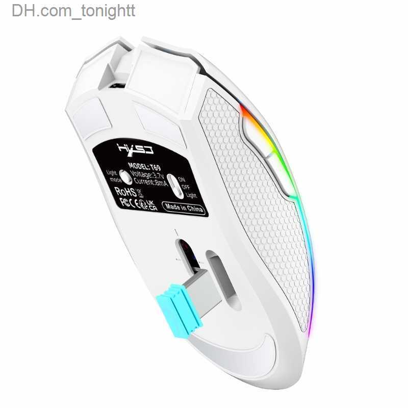 2.4G Gaming Mouse Wireless Optical Computer Mice w/ RGB Backlit 4800DPI Ergonomic Gamer Laptop PC Mouse for Windows Q230825