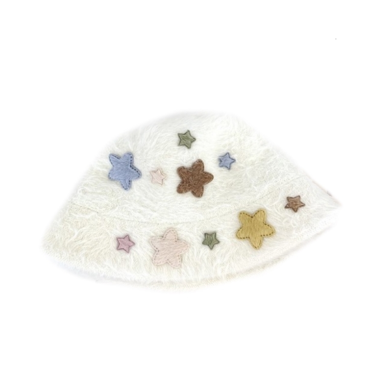 Wide Brim Hats Bucket Hats Plush Hat for Women Soft Beanie Hat Embroidery Hat Y2K Female Hat Girls Beachhat Powear Fisherman Cap 230824